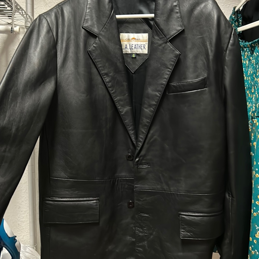Men’s leather blazer